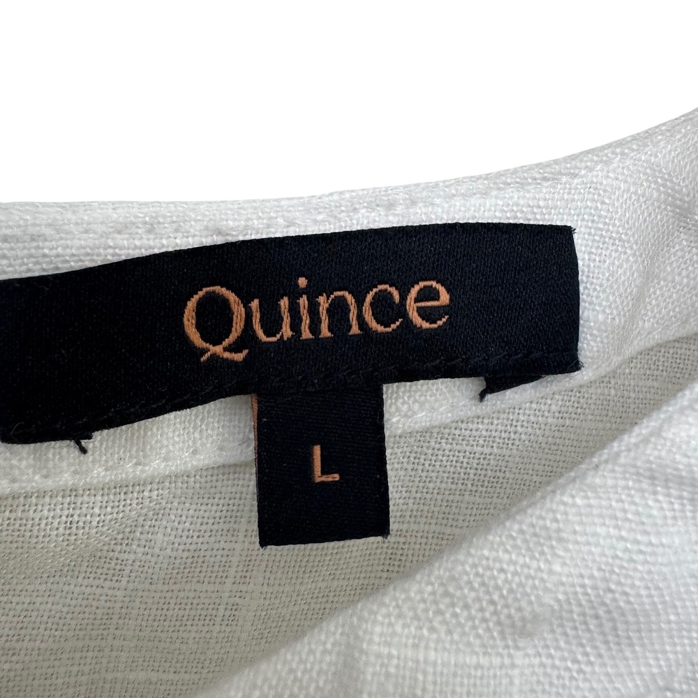 Quince White Sleeveless Linen Shell - Picture 7 of 9